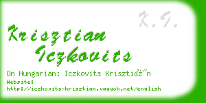 krisztian iczkovits business card